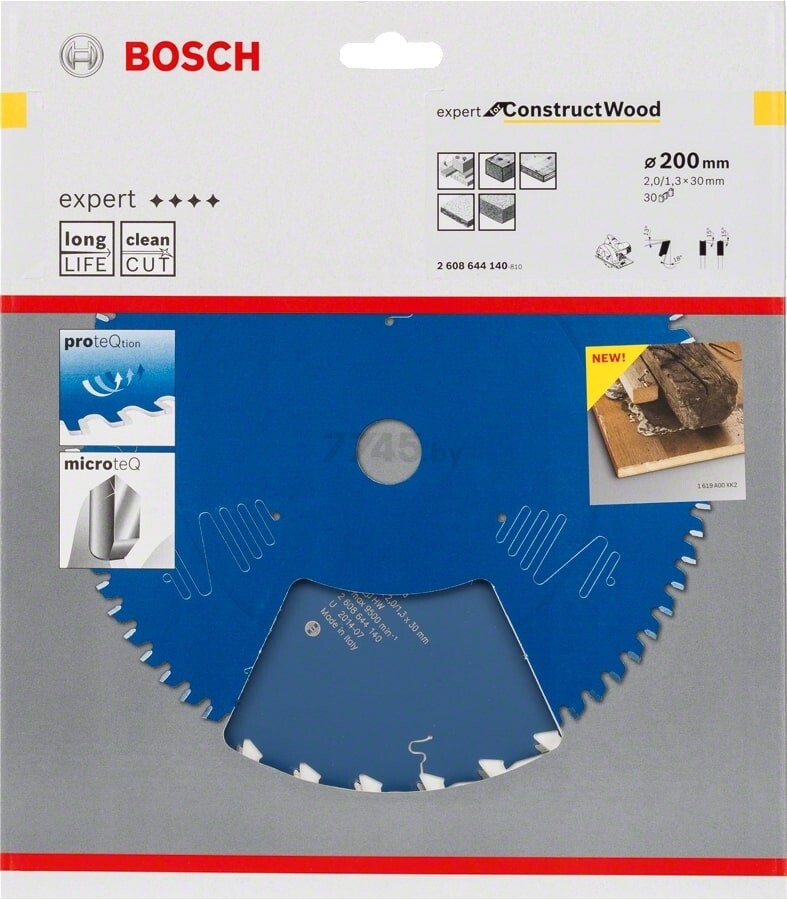 Диск пильный 200х30 мм 30 зубьев BOSCH Expert for Construct Wood (2608644140) - Фото 2
